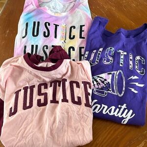 Justice Kids' sz10 Long Sleeve Tees